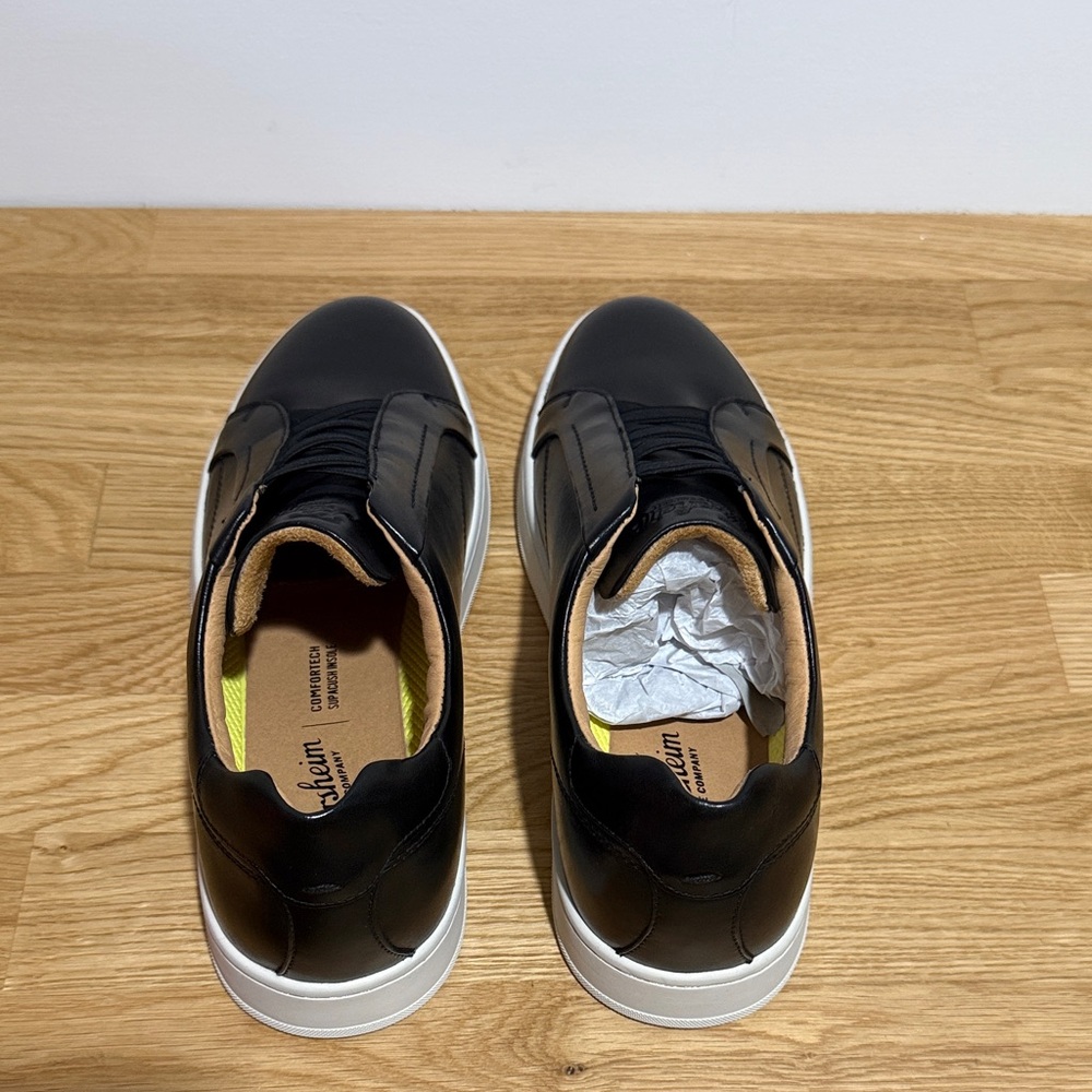 Florsheim Monopoli size 9 Black Leather Slip-On Sneakers - BRAND NEW - Picture 3 of 5